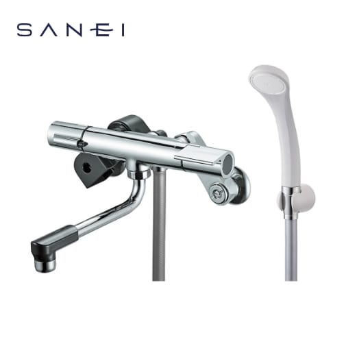 SK1811DC工事費込みセット｜SANEI浴室水栓 壁付サーモ付きシャワー混合栓
