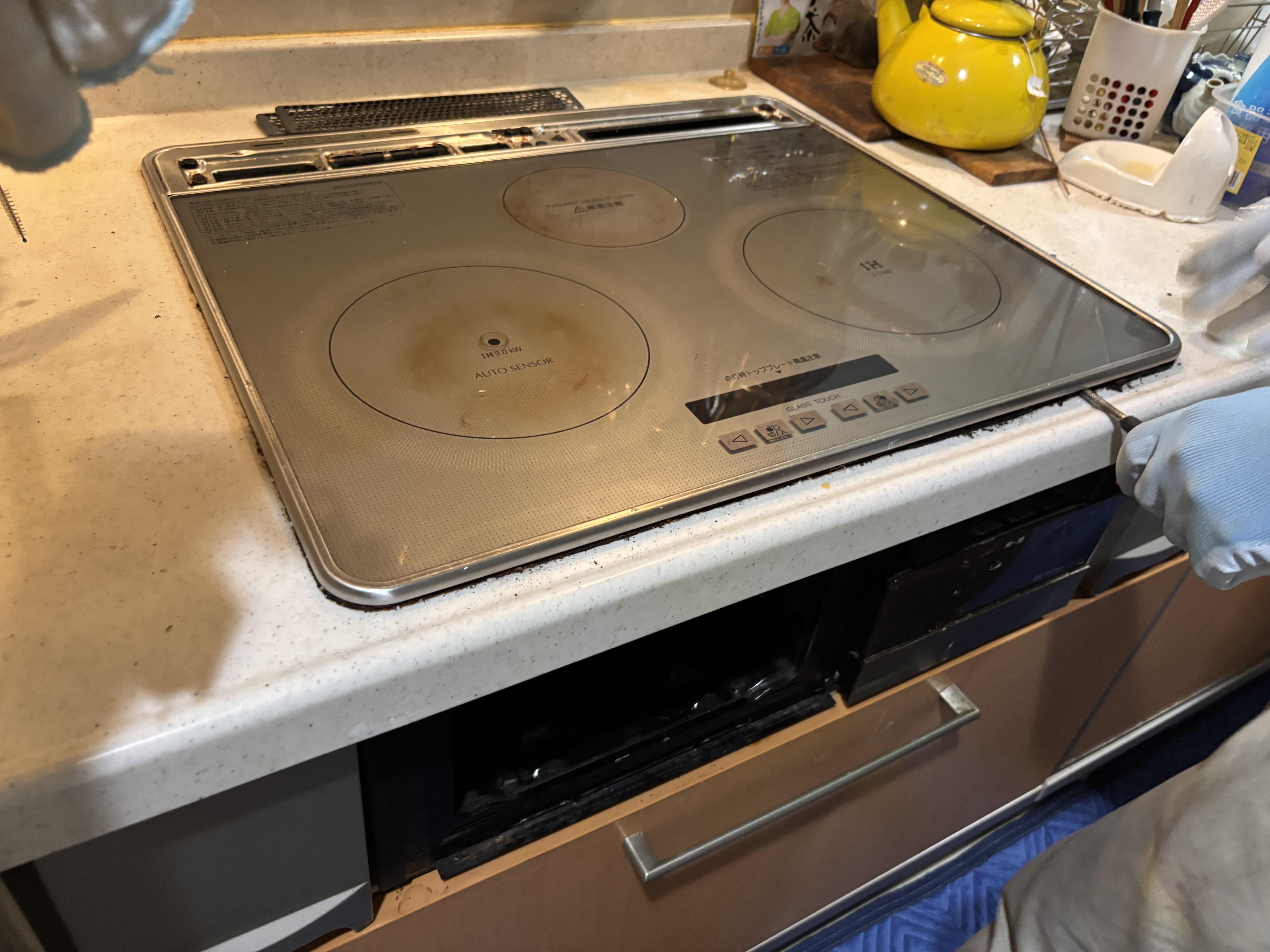 大分市K様邸　ＫＺ－Ｗ１６３Ｓ　パナソニックIHヒーター交換事例工事前写真