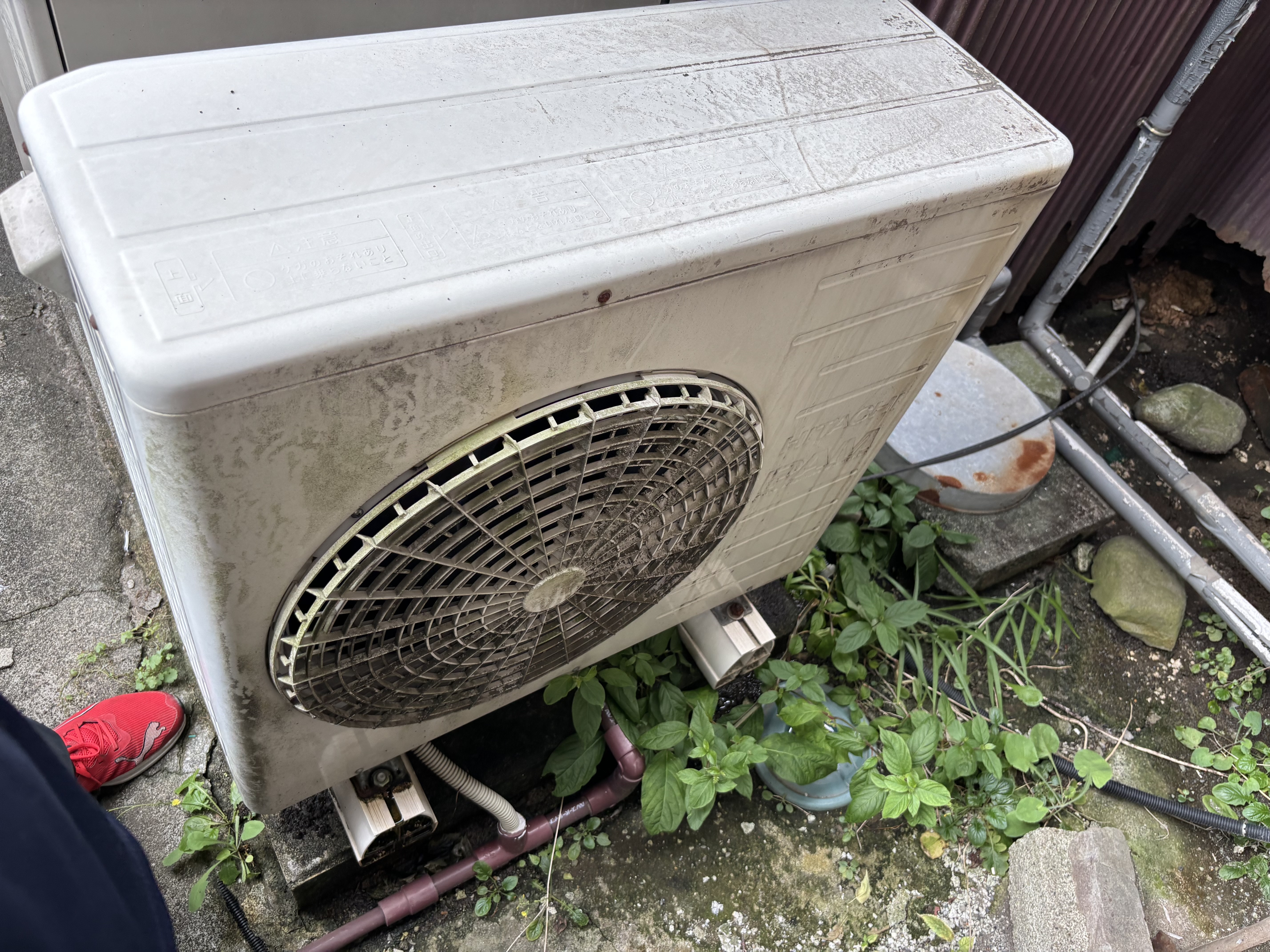 大分市T様BHP-ZN37WU 日立製給湯専用エコキュート交換施工事例工事前写真2