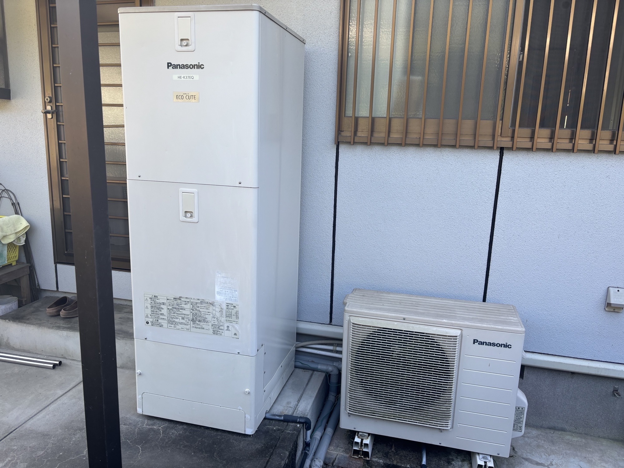 大分市I様邸HE-S37LQS パナソニック製エコキュート施工事例工事前写真