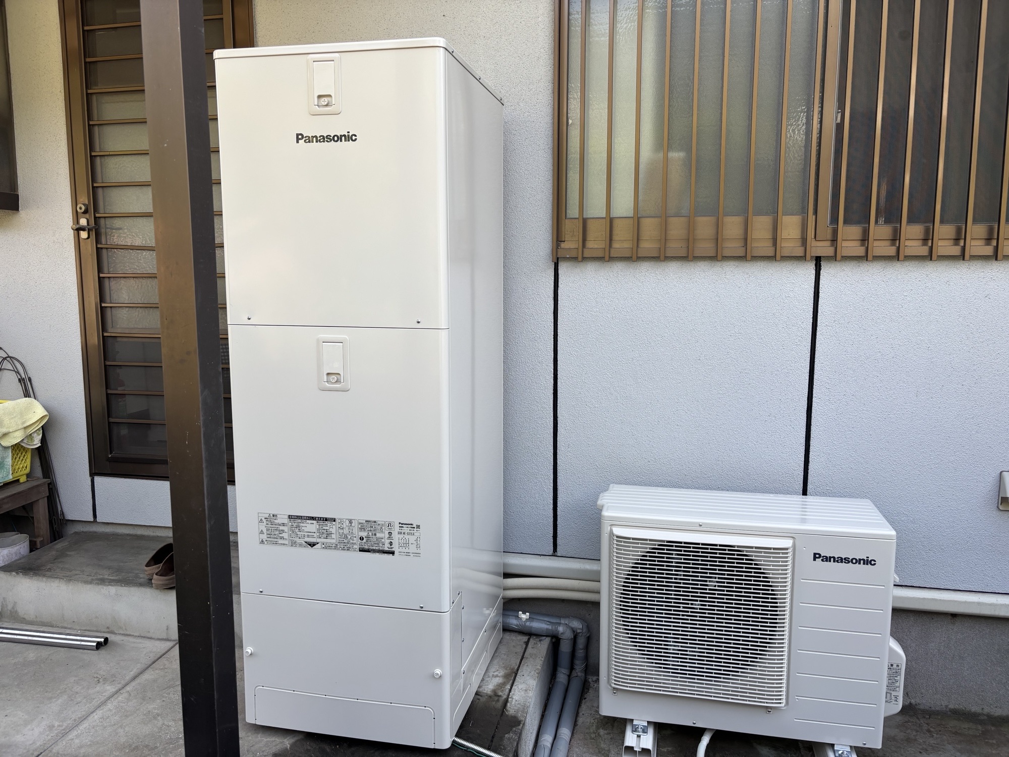 大分市I様邸HE-S37LQS パナソニック製エコキュート施工事例工事後写真
