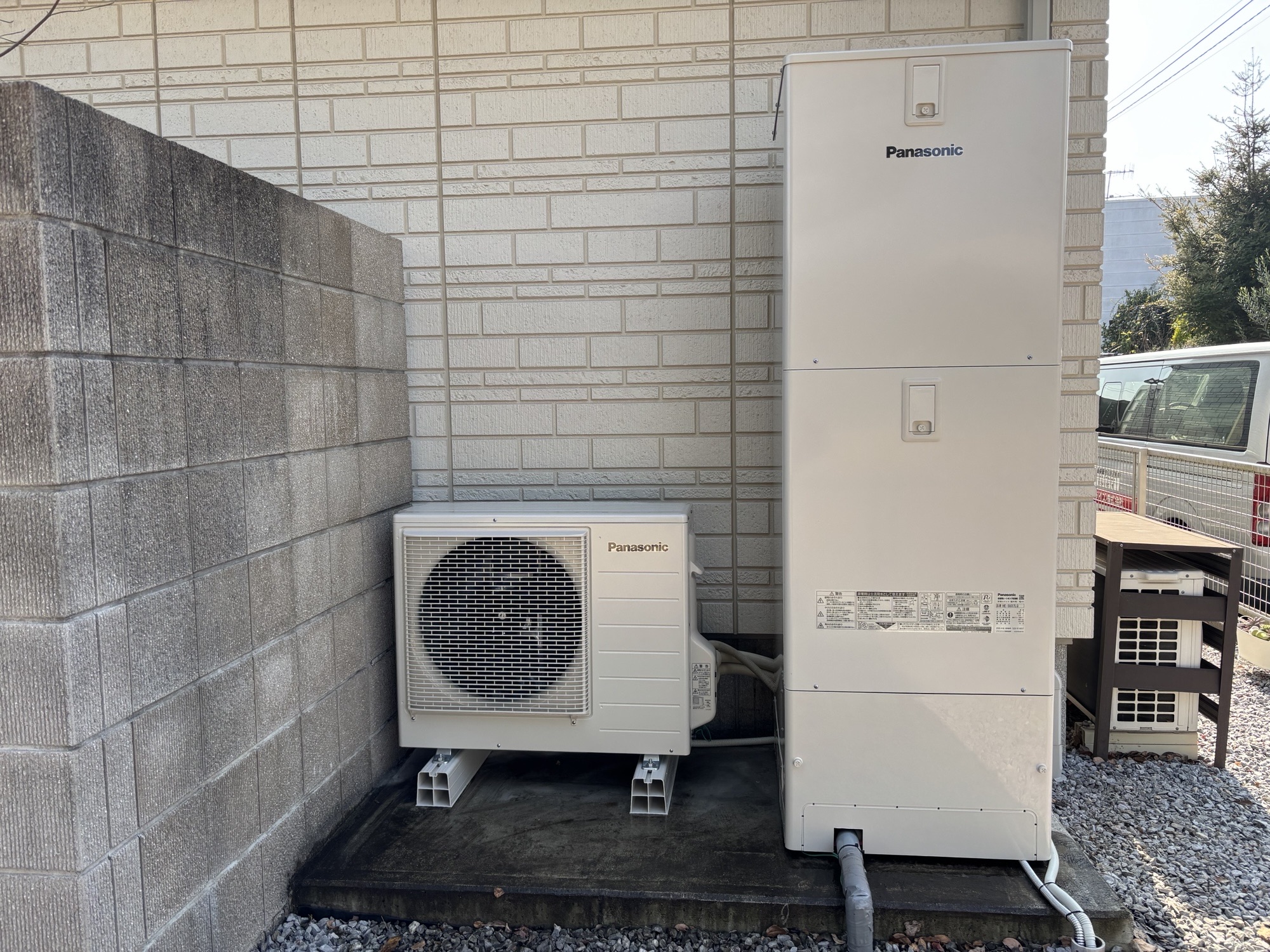 大分市I様邸エコキュート交換　パナソニックHE-SU37LQS工事後写真