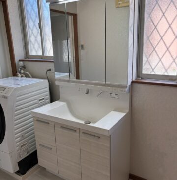 大分市W洗面台の施工事例工事後写真